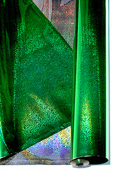 Пленка гологр. 71/002-45 точки зеленые (70см х 20м)