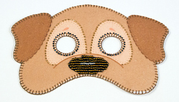 Набор для шитья и вышивания карнавальная маска арт.МП-22х17 8338 Собачка