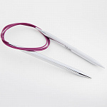 10363 Knit Pro Спицы круговые для вязания Nova Metal 2,5мм/100см, никелированная латунь, серебристый