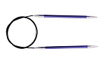 47128 Knit Pro Спицы круговые для вязания Zing 3,75мм/80см, алюминий, аметистовый