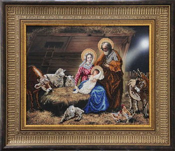 Набор для вышивания бисером КРАСА И ТВОРЧЕСТВО арт.80911 Рождество Христово 45,3х32,7 см