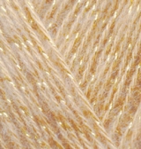 Пряжа для вязания Ализе Angora Gold Simli (5% металлик, 20% шерсть, 75% акрил) 5х100г/500м цв.095 св.бежевый