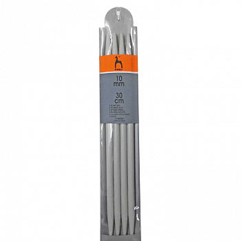 40266 PONY Спицы чулочные для вязания 30 см 10.00 мм, пластик