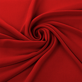 Ткань креп-шифон арт.TBY.8021-155 плот.105г/м2 100% ПЭ шир. 150см цв.155 красный рул.30м