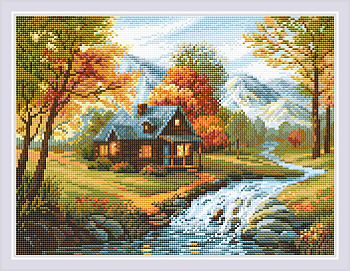 Набор РИОЛИС мозаичная картина арт.AM0067 Осенний пейзаж 40х30 см