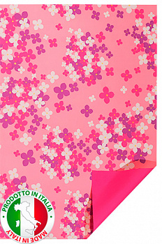 Пленка цветная дольче 103/06-60 двуст.- цветочная мозаика розовая (100см х 25м)