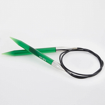 51121 Knit Pro Спицы круговые для вязания Trendz 9мм/100см, акрил, зеленый