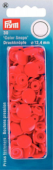 393101 PRYM Кнопки Color Snaps 100% полиацеталь цв.св.красный уп.30шт 12,4мм