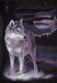 Набор для вышивания PANNA арт. J-0462 Белый волк 24,5х36 см