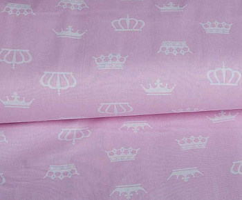 Ткань хлопок Короны-1694, 125г/м², 100% хлопок, шир.150см, цв.04 розовый уп.3м