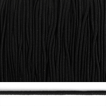 Резинка TBY шляпная (шнур круглый) цв.F322 черный 1,5мм боб.100м