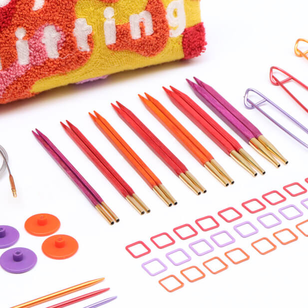 25651 Knit Pro Подарочный набор съемных спиц для вязания Joy оf Knitting (7 видов спиц в наборе)