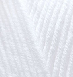 Пряжа для вязания Ализе Lana Gold Plus (49% шерсть, 51% акрил) 5х100г/140м цв.055 белый