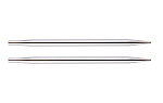 10421 Knit Pro Спицы съемные для вязания Nova Metal 3мм для длины тросика 20см, никелированная латунь, серебристый, 2шт