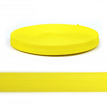Тесьма вязаная окантовочная 22мм арт.001-22 плотность 2,4 г/м цв.050 желтый уп.100м