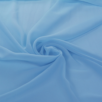 Ткань шифон арт.TBY.8024-067 плот.85г/м2 100% ПЭ шир. 150см цв.67 небесно голубой рул.30м