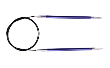 47208 Knit Pro Спицы круговые для вязания Zing 3,75мм/150см, алюминий, аметистовый