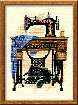 Набор для вышивания РИОЛИС арт.857 Швейная машинка 18х24 см