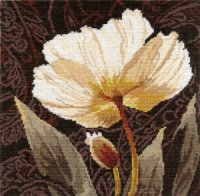 Набор для вышивания АЛИСА арт.2-17 Белые цветы. Залитый светом 25х25 см