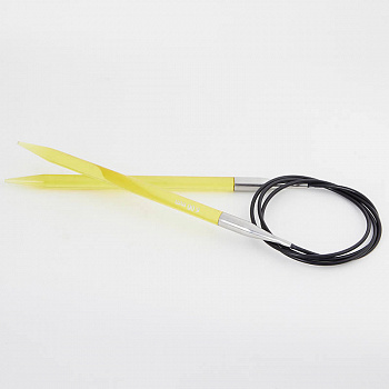 51117 Knit Pro Спицы круговые для вязания Trendz 6мм/100см, акрил, желтый