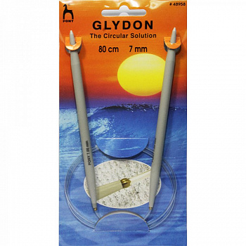48958 PONY GLYDON Спицы круговые 7,00 мм/80 см, пластик, 2 шт