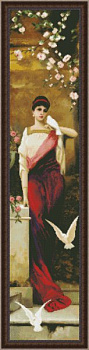 Набор для вышивания ЮНОНА арт.0301 Женщина с голубями 16х75 см