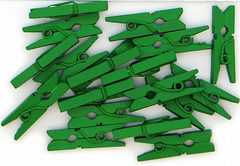 Мини-прищепки декоративные Рукоделие MPD-11 18шт цв.зеленый