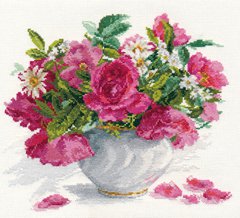 Набор для вышивания АЛИСА арт.2-25 Розы и ромашки 30х26 см