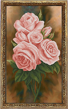 Набор для вышивания мулине КРАСА И ТВОРЧЕСТВО арт.40516 Королева цветов 2 25,5 х 44,4 см