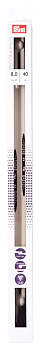 190411 PRYM Спицы прямые для вязания Prym ergonomics 40см 8мм high-tech полимер уп.2шт