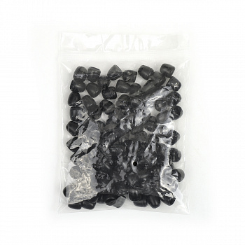 Наконечник пластиковый для шнура TBY.0086 (12.5х13мм, отв.4мм) цв.черный уп. 100шт