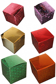 Коробка гологр. 132/90 куб ( 14х14х14см )