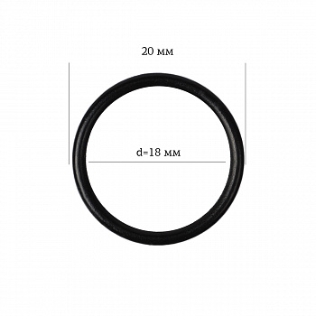 Кольцо для бюстгальтера Ø17,8мм металл ARTA.F.2976 цв.170 черный, уп.50шт