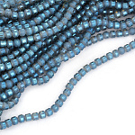 Бусины (стекло) на нитях арт.TBY-RM-2  6мм  цв.04 голубой уп.50х100 бусин