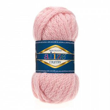 Пряжа для вязания Ализе Country (20% шерсть, 55% акрил, 25% полиамид) 5х100г/34м цв.161 пудра