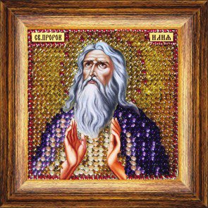 Рисунок на ткани ВЫШИВАЛЬНАЯ МОЗАИКА арт. 4129 Икона Св.Пророк Илия 6,5х6,5 см