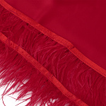 Перья на ленте Страус TBY арт.08-055 шир.8см цв. красный уп.2м