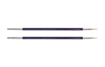 29251 Knit Pro Спицы съемные для вязания Royale 3мм для длины тросика 28-126см, ламинированная береза, фиолетовый, 2шт