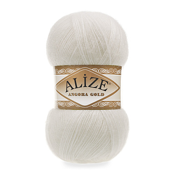 Пряжа для вязания Ализе Angora Gold (20% шерсть, 80% акрил) 5х100г/550м цв.450 жемчужный