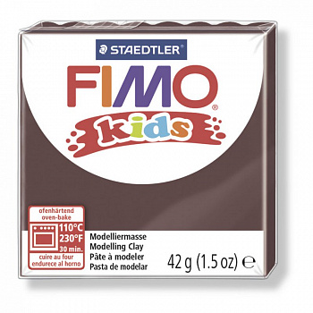 FIMO kids полимерная глина для детей, уп. 42г цв.коричневый, арт.8030-7
