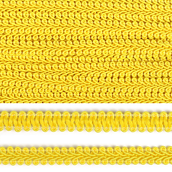 Тесьма Шанель плетеная TBY шир.12мм 0384-0016 цв.143 желтый уп.18,28м