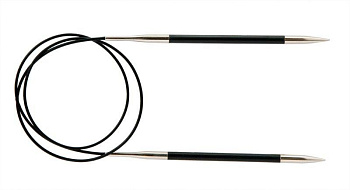 41193 Knit Pro Спицы круговые для вязания Karbonz 6,5мм/80см, карбон, черный