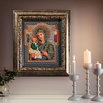 Набор для вышивания бисером КРОШЕ арт. В-164 Иерусалимская Богородица 20x24 см
