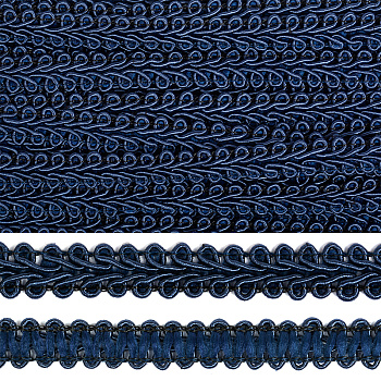 Тесьма Шанель плетеная TBY шир.12мм 0384-0016 цв.F330 т.синий уп.18,28м