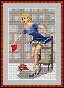 Набор для вышивания ОРНАМЕНТ арт. ЛД-022 В библиотеке 21х31 см