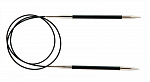 41140 Knit Pro Спицы круговые для вязания Karbonz 2мм/40см, карбон, черный