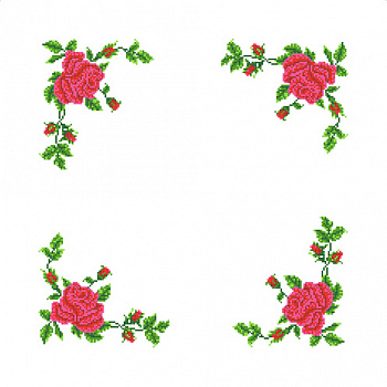 Набор для вышивки КАРОЛИНКА арт. ККСН-004(хб) Розы 45х45 см