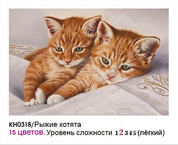Набор юного художника Molly арт.KH0318 Рыжие котята (15 Цветов) 20х30 см
