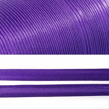 Косая бейка TBY атласная шир.15мм цв.F170 (6409) фиолетовый уп.132 м А
