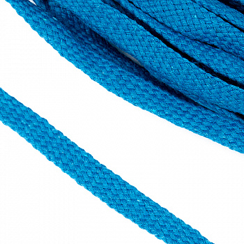 Шнур плоский х/б 12мм турецкое плетение цв.022 бирюза уп.25 м
